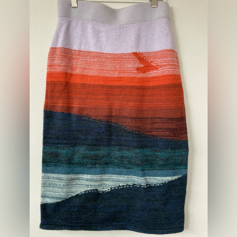 Anthropologie Akemi + Kin Multicolor Striped Knit Skirt. Petite Large